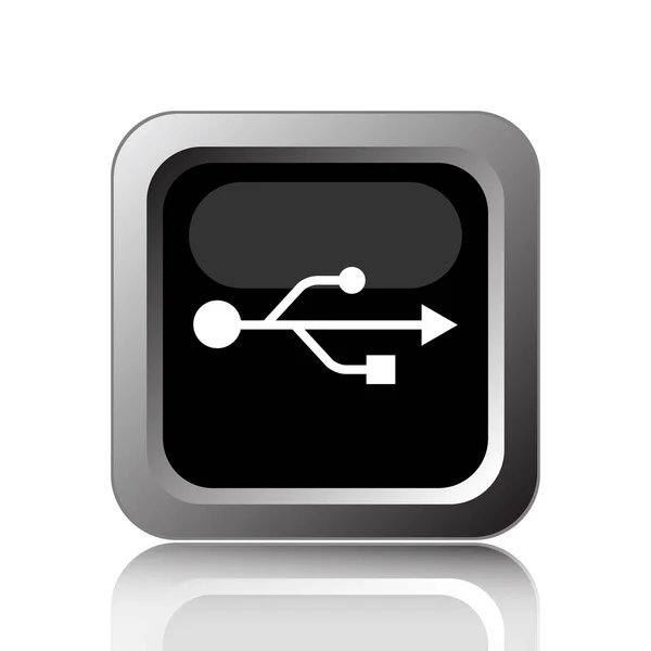 USB icon. Internet button on white background