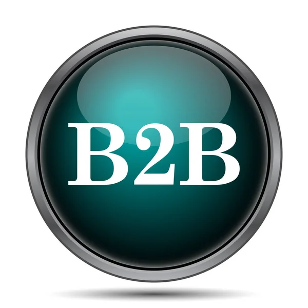 B2B Ikona Przycisk Internet Białym Tle — Zdjęcie stockowe