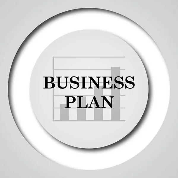 Business plan icon. Internet button on white background