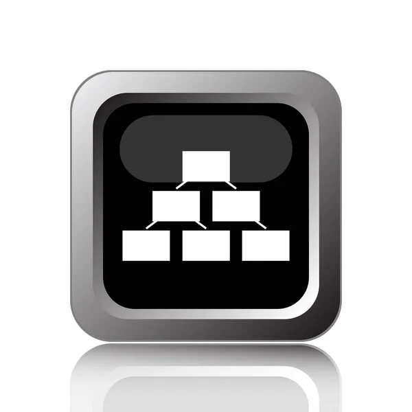 Organigramm Symbol Internet Taste Auf Weißem Hintergrund — Stockfoto