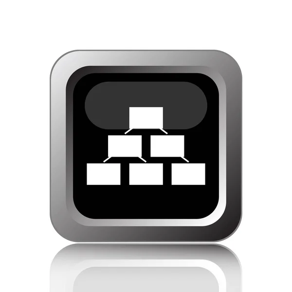 Organizational Chart Icon Internet Button White Background — Stock Photo, Image