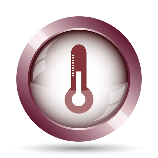 Termometre Simgesi Beyaz Arka Plan Üzerinde Internet Düğmesi — Stok fotoğraf