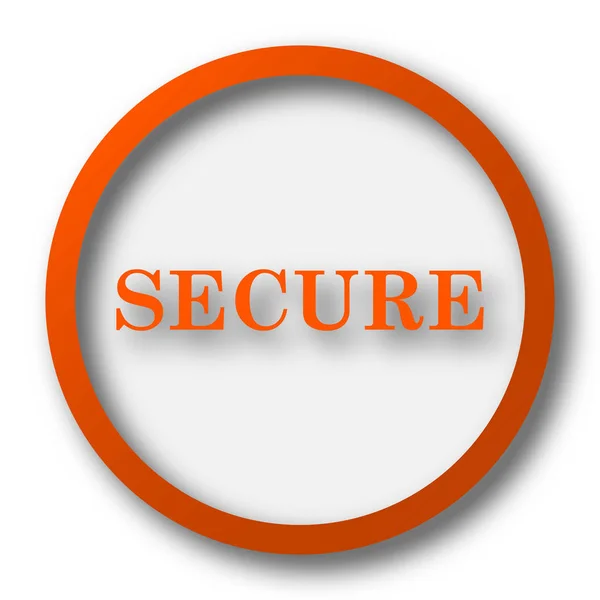 Secure Icon Internet Button White Background — Stock Photo, Image