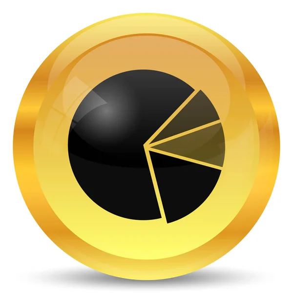 Chart pie icon. Internet button on white background