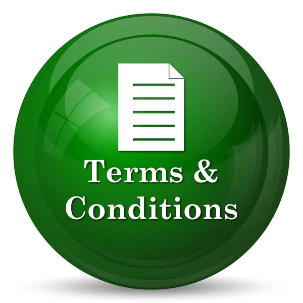 Terms Conditions Icon Internet Button White Background — Stock Photo, Image