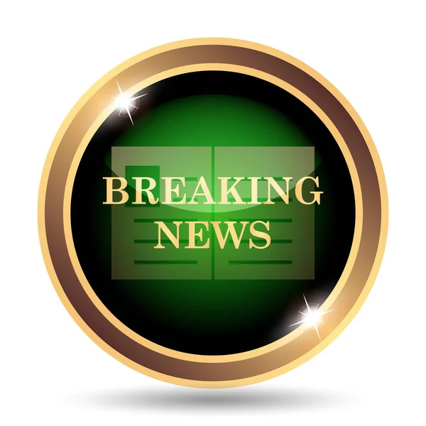 Breaking News Icon Internet Button White Background — Stock Photo, Image