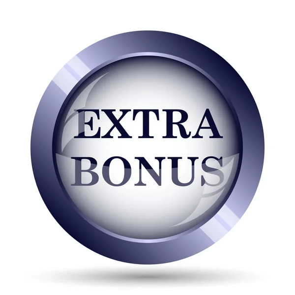 Icona Bonus Extra Pulsante Internet Sfondo Bianco — Foto Stock