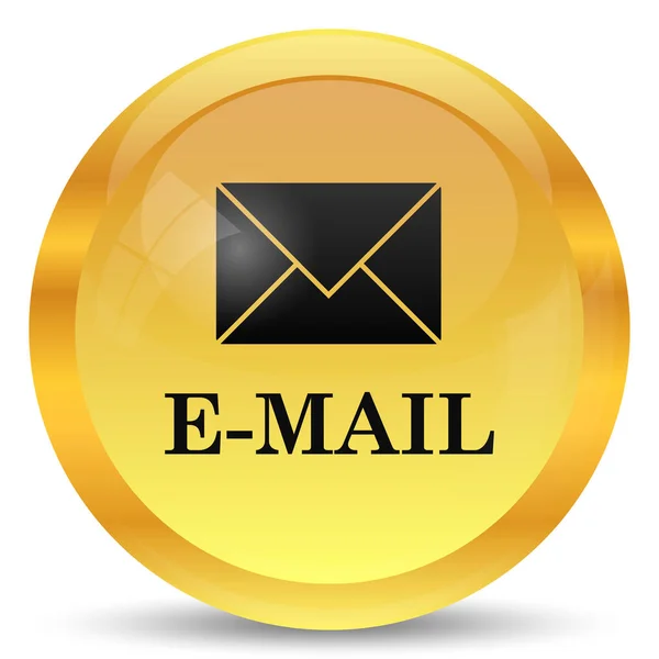 Mail Ikont Internet Gomb Fehér Háttér — Stock Fotó