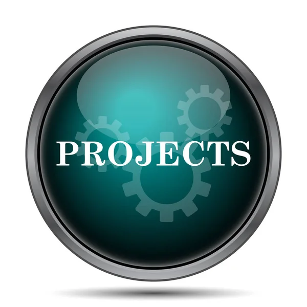 Projects Icon Internet Button White Background — Stock Photo, Image