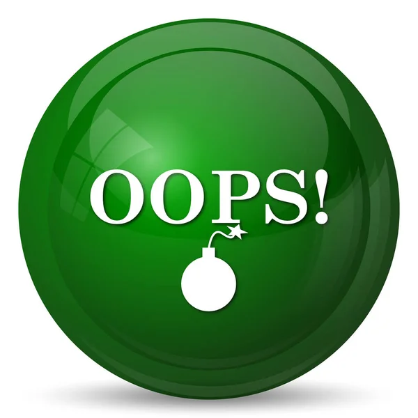 Oops Icon Internet Button White Background — Stock Photo, Image