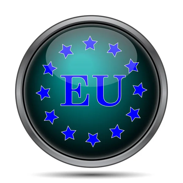 Avrupa Birliği Nin Simgesi Beyaz Arka Plan Üzerinde Internet Düğmesi — Stok fotoğraf