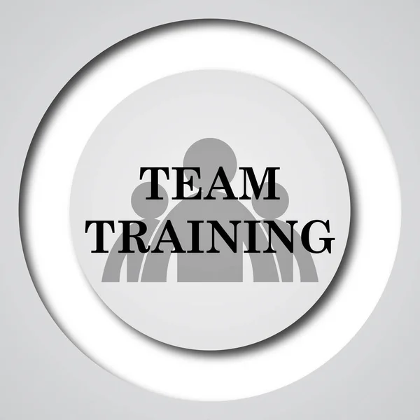 Team training icon. Internet button on white background