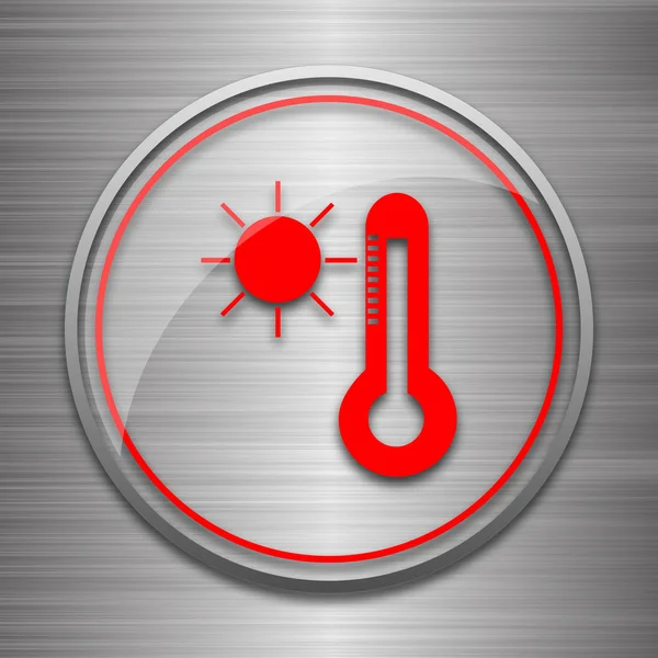 Ikona słońce i termometr — Zdjęcie stockowe
