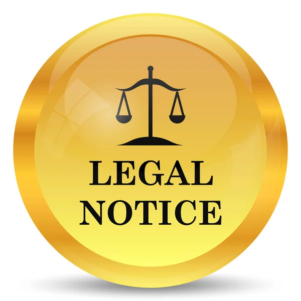 Legal notice icon. Internet button on white background