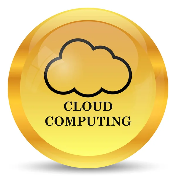 Cloud Computing Icon Internet Button White Background — Stock Photo, Image