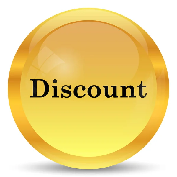 Discount Icon Internet Button White Background — Stock Photo, Image