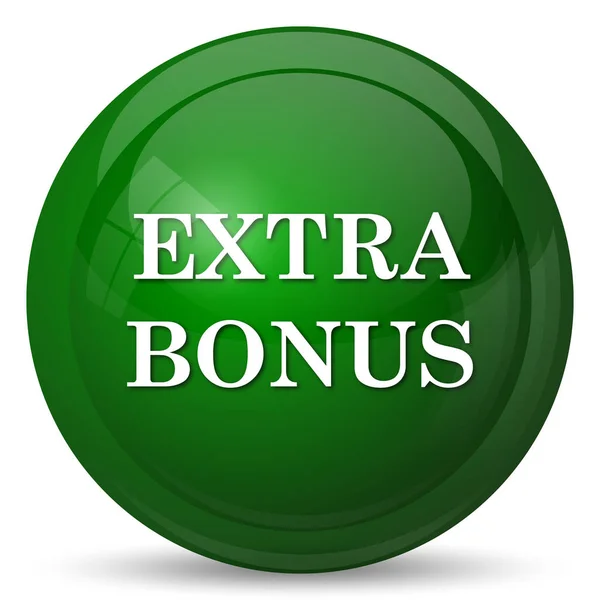 Extra Bonus Icon Internet Button White Background — Stock Photo, Image