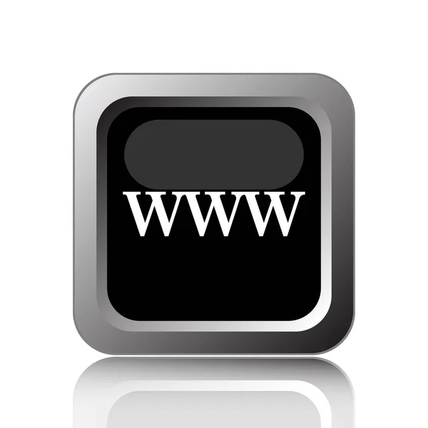 Ikona Www Internet Tlačítko Bílém Pozadí — Stock fotografie