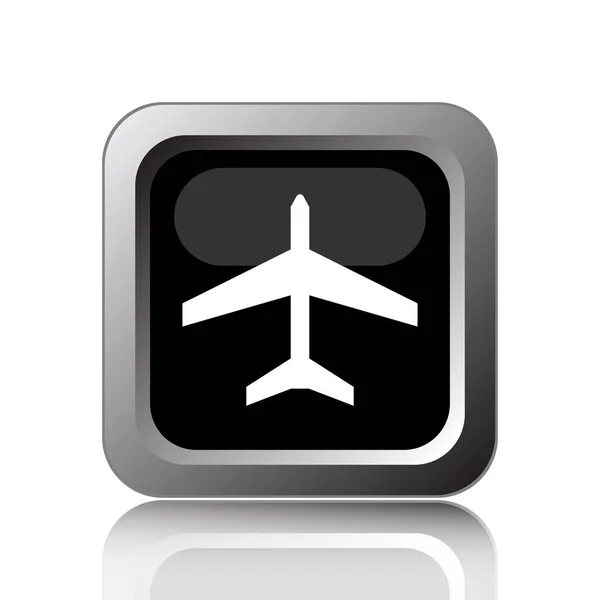 Flugzeug Symbol Internet Taste Auf Weißem Hintergrund — Stockfoto