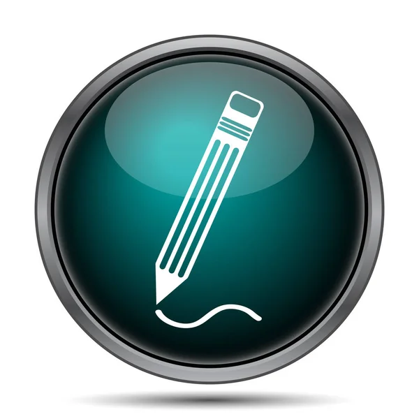 Pen Icon Internet Button White Background — Stock Photo, Image