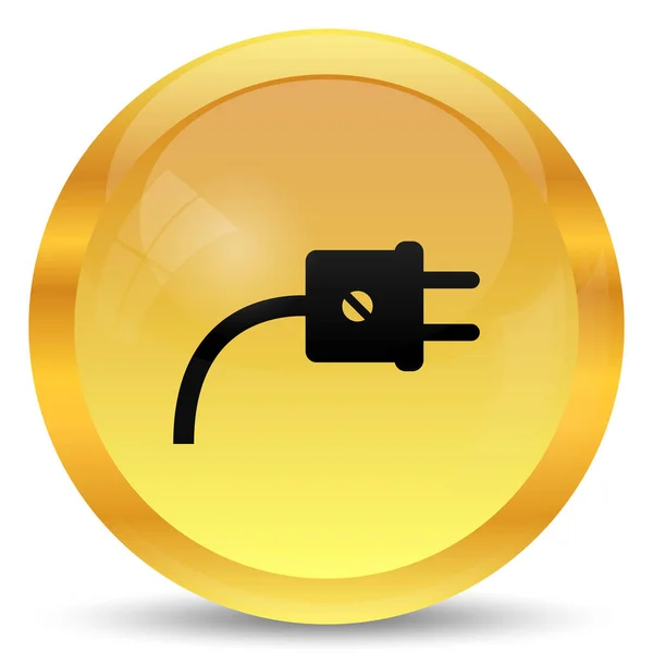 Plug Icon Internet Button White Background — Stock Photo, Image