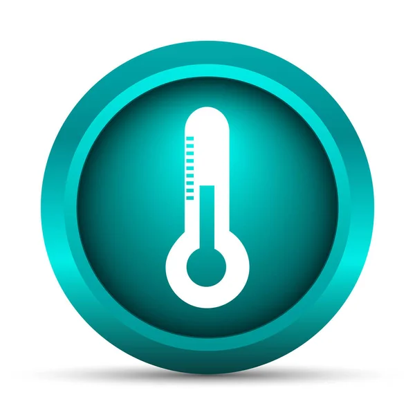Термометр Значок Інтернет Кнопки Білому Тлі — стокове фото