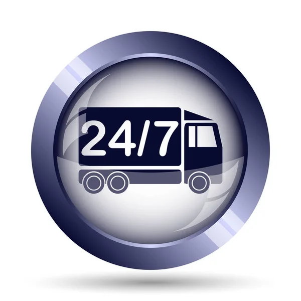 Delivery Truck Icon Internet Button White Background — Stock Photo, Image