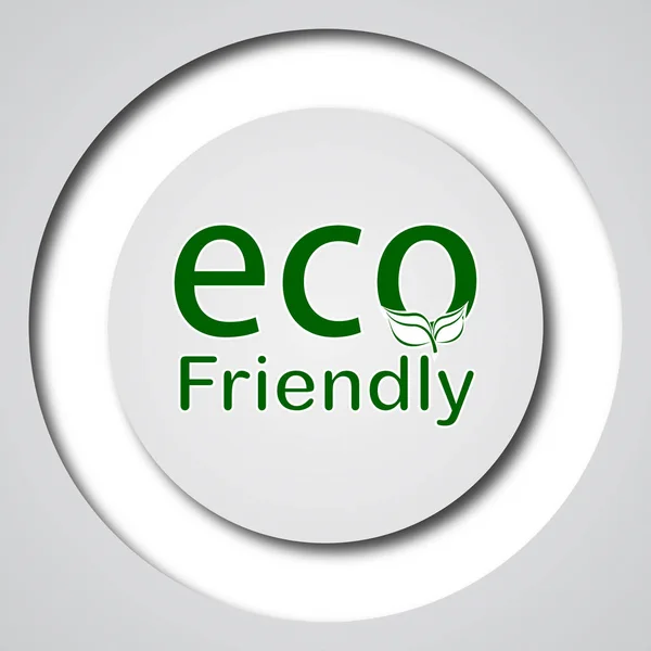 Eco Friendly Icono Botón Internet Sobre Fondo Blanco —  Fotos de Stock