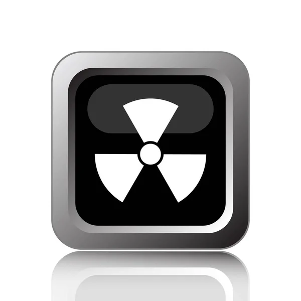 Radyasyon Simgesi Beyaz Arka Plan Üzerinde Internet Düğmesi — Stok fotoğraf