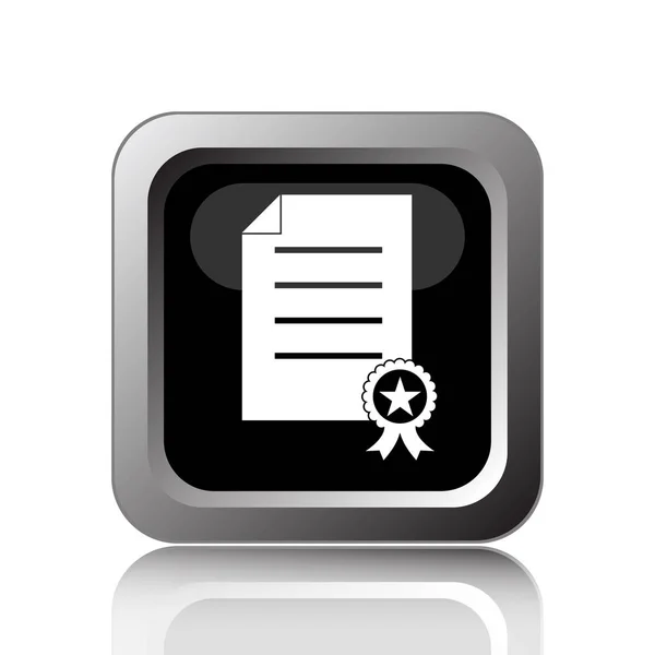 Certificate Icon Internet Button White Background — Stock Photo, Image