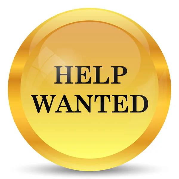 Help Wanted Icon Internet Button White Background — Stock Photo, Image
