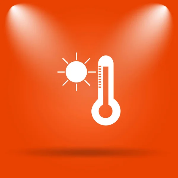 Solen och termometern ikonen — Stockfoto