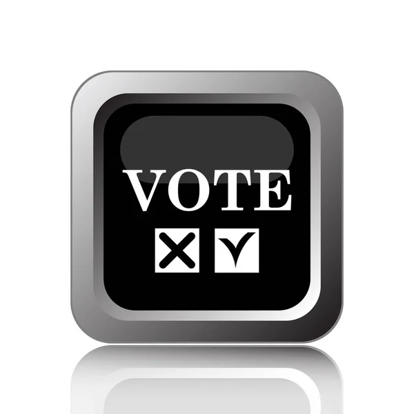 Ícone Voto Botão Internet Fundo Branco — Fotografia de Stock