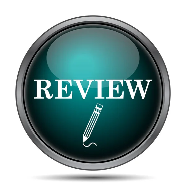 Review Icon Internet Button White Background — Stock Photo, Image