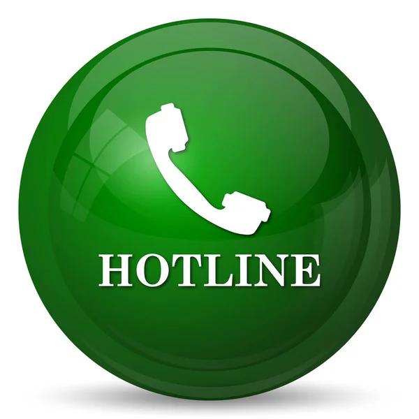 Hotline Icon Internet Button White Background — Stock Photo, Image