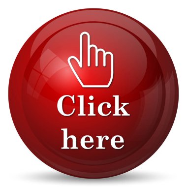 Burada simgesini tıklatın. Beyaz arka plan üzerinde Internet düğmesi