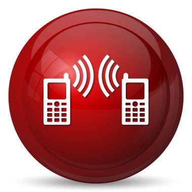 İletişim simgesi. Beyaz arka plan üzerinde Internet düğmesi