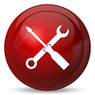 Araçlar simgesi. Beyaz arka plan üzerinde Internet düğmesi