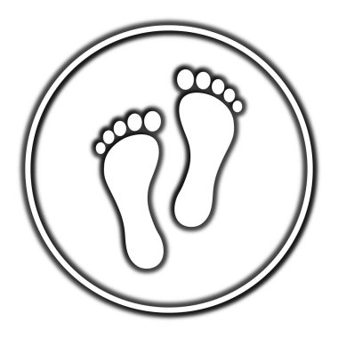 ayak yazdırma simgesi