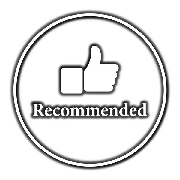 Recommended Icon Internet Button White Background — Stock Photo, Image