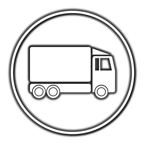 Ikona Samochodu Ciężarowego Przycisk Internet Białym Tle — Zdjęcie stockowe