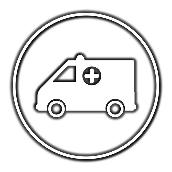 Ambulance Icon Internet Button White Background — Stock Photo, Image