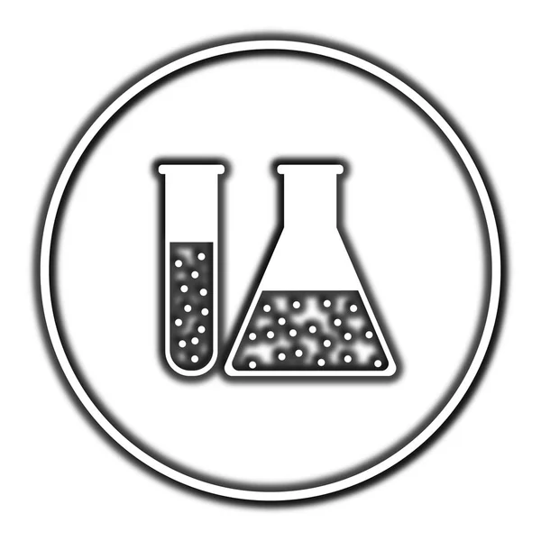 Ícone Conjunto Química Botão Internet Fundo Branco — Fotografia de Stock