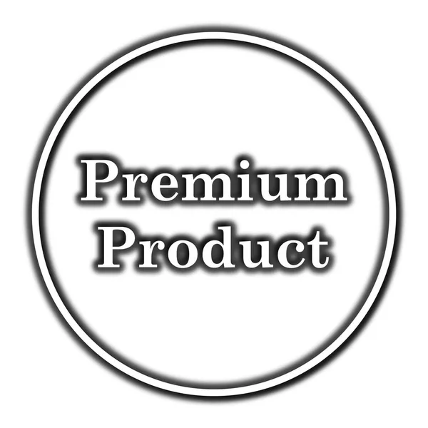 Ícone Produto Premium Botão Internet Fundo Branco — Fotografia de Stock