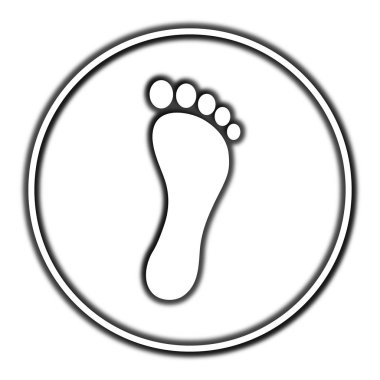 ayak yazdırma simgesi