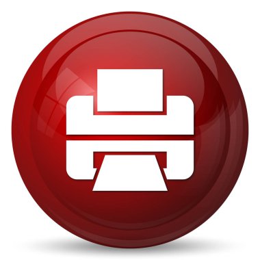 Yazıcı simgesi. Beyaz arka plan üzerinde Internet düğmesi