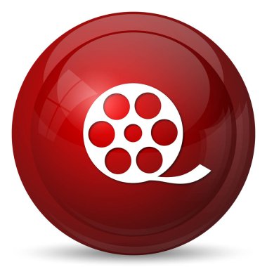 Video simgesi. Beyaz arka plan üzerinde Internet düğmesi