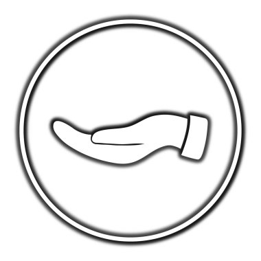 El simgesi. Beyaz arka plan üzerinde Internet düğmesi