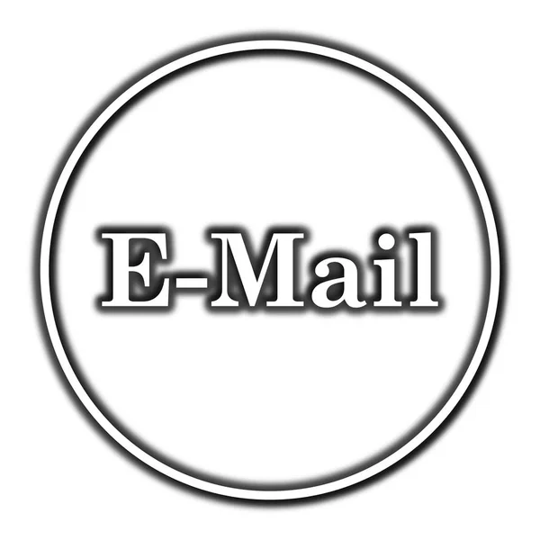 Ikona Wiadomości Mail Przycisk Internet Białym Tle — Zdjęcie stockowe