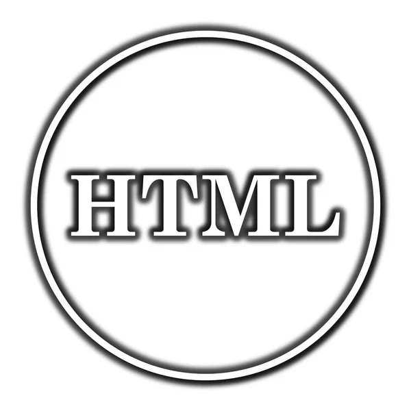 Icona Html Pulsante Internet Sfondo Bianco — Foto Stock